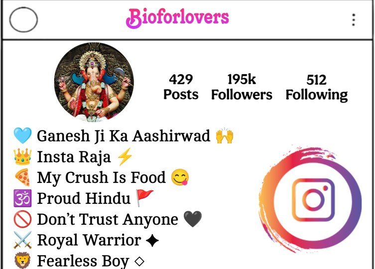 Ganpati Bappa Bio For Instagram