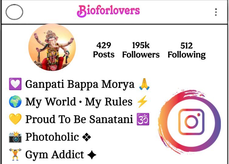 Ganpati Bappa Bio For Instagram