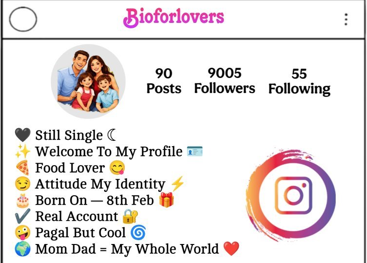 Instagaram Bio Mom Dad Lover