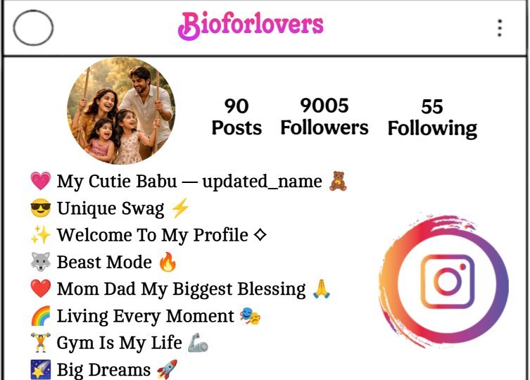 Instagaram Bio Mom Dad Lover