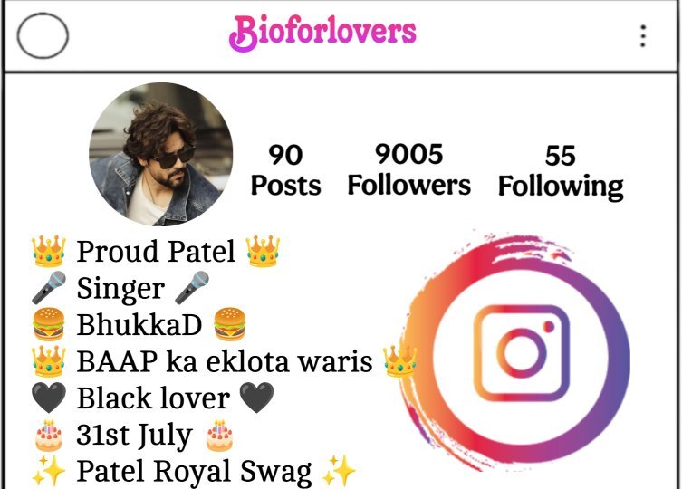Patel Bio For Instagram