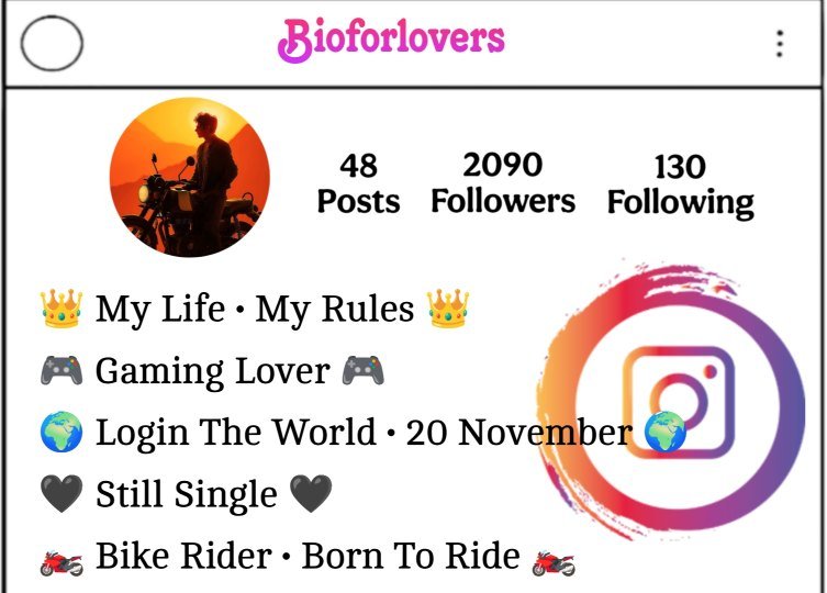 Bike Rider Bio For Instagram