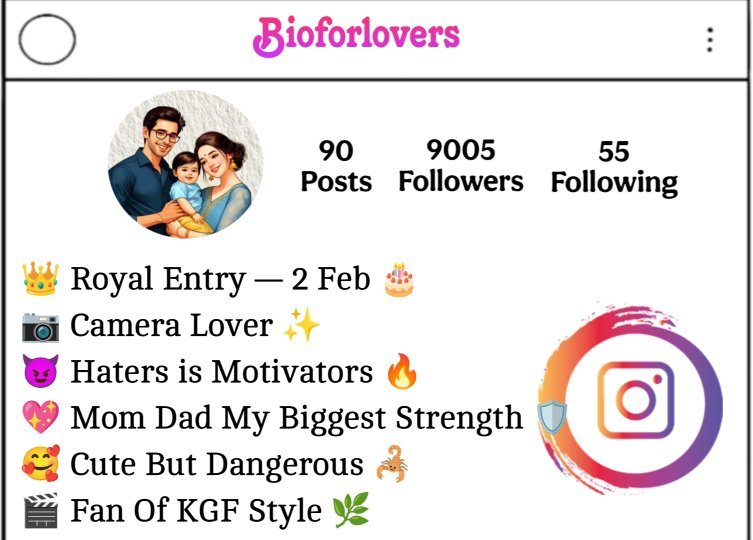 Instagaram Bio Mom Dad Lover